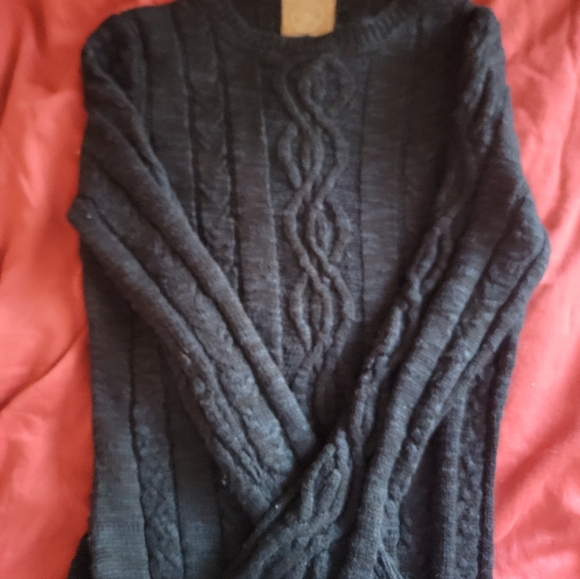 Double D Ranch Black Cable Knit Midi Dress - Picture 2 of 4